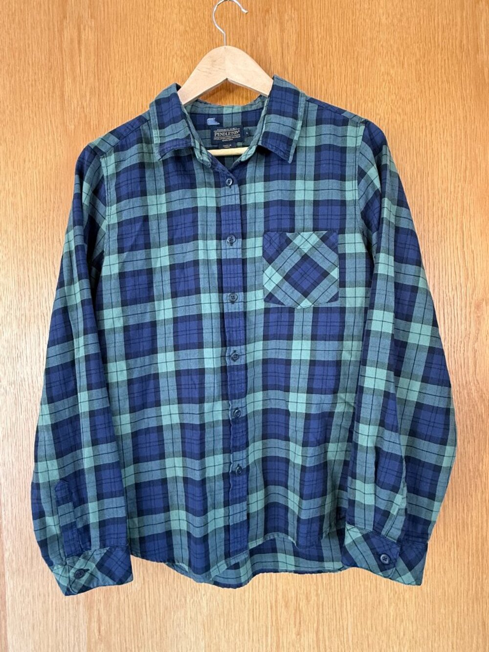 Pendleton Vintage 100% Cotton Plain Button Down - L